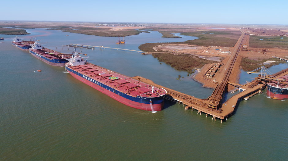 Port Herb Elliot Australii, w którym znajdują się statki magnata górniczego Andrew „Twiggiego” Forresta