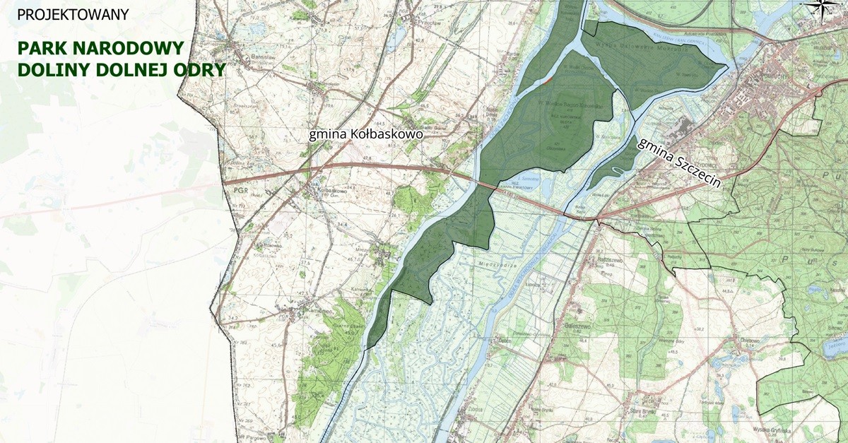 park narodowy doliny dolnej odry obszar