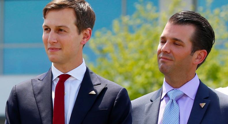 Jared Kushner with Donald Trump Jr. in Cleveland on July 20, 2016.