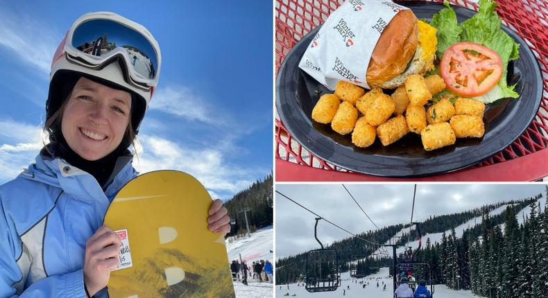 Between food, ski costs, and lodging, Insider's reporter spent $1,200 on two days of skiing.Monica Humphries/Insider