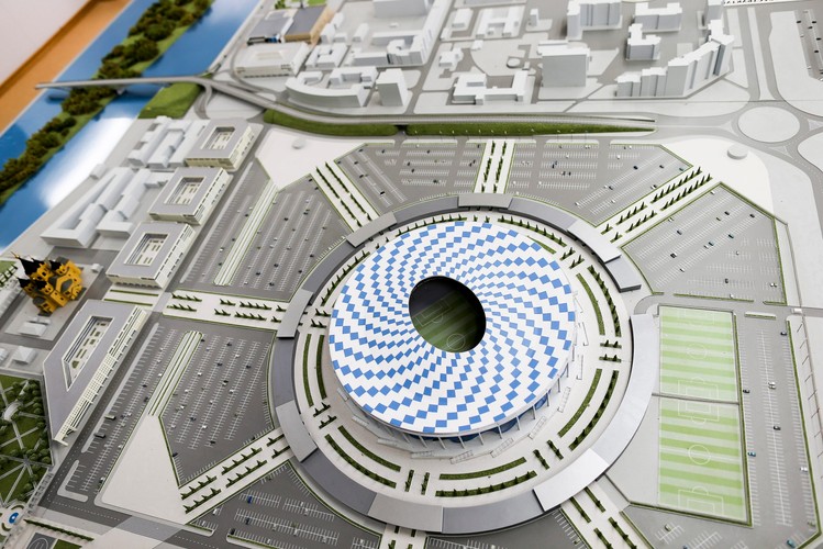 Tu odbędzie się mundial 2018 - Model stadionu w Niżnym Nowgorodzie