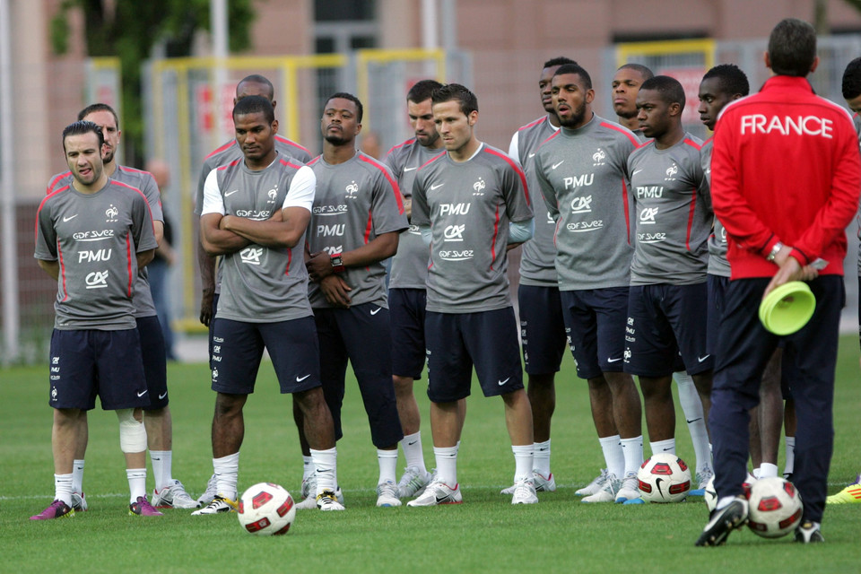 Trening reprezentacji Francji przed meczem z Polską