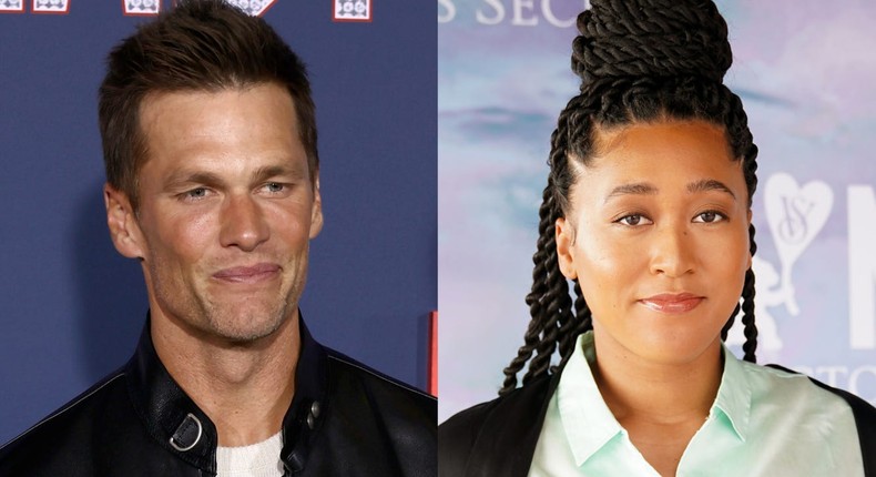 Tom Brady and Naomi Osaka.Getty