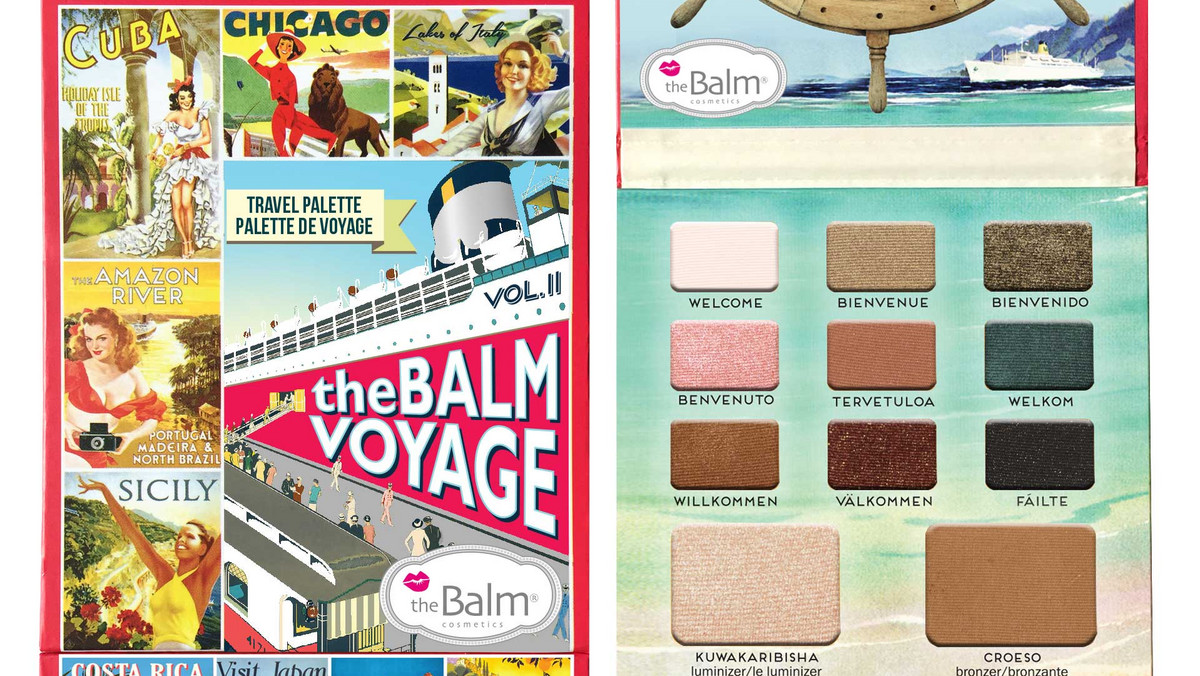 Paleta do makijażu theBALM VOYAGE vol. II Druga edycja kultowej, wielofunkcyjnej palety do makijażu theBALM VOYAGE – najlepszy towarzysz podróży!