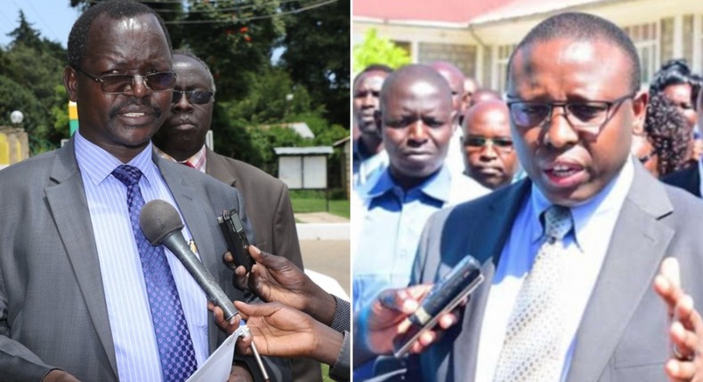 Governor Prof John Lonyangapuo with DG Nicholas Atudonyang