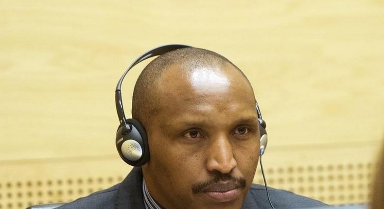 Congolese militia leader Bosco Ntaganda appears at the International Criminal Court charged with war crimes and crimes against humanity in a hearing in The Hague February 10, 2014. 
  REUTERS/Toussaint Kluiters/United Photos/Pool