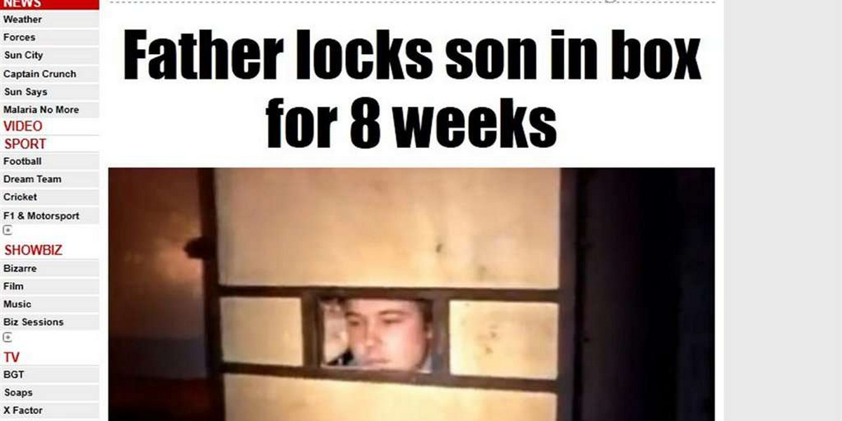 Zamknął syna w skrzyni na 8 tygodni za komórkę!