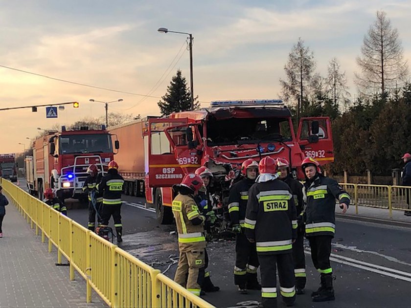 Wypadek strażaków. Jechali do pożaru