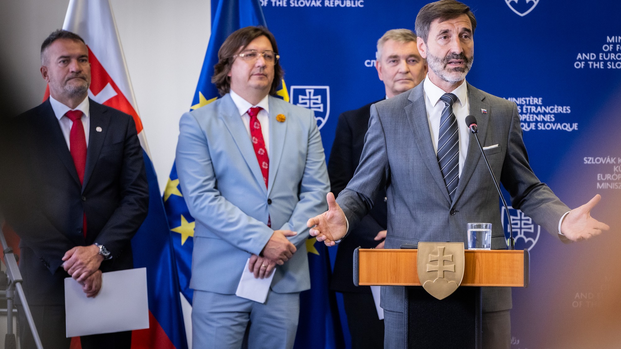 Minister zahraničných vecí Juraj Blanár a bývalý prezident SACKA Roman Berkes