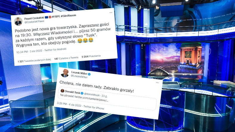 Politycy żartują z "Wiadomości" TVP (screeny: Twitter)