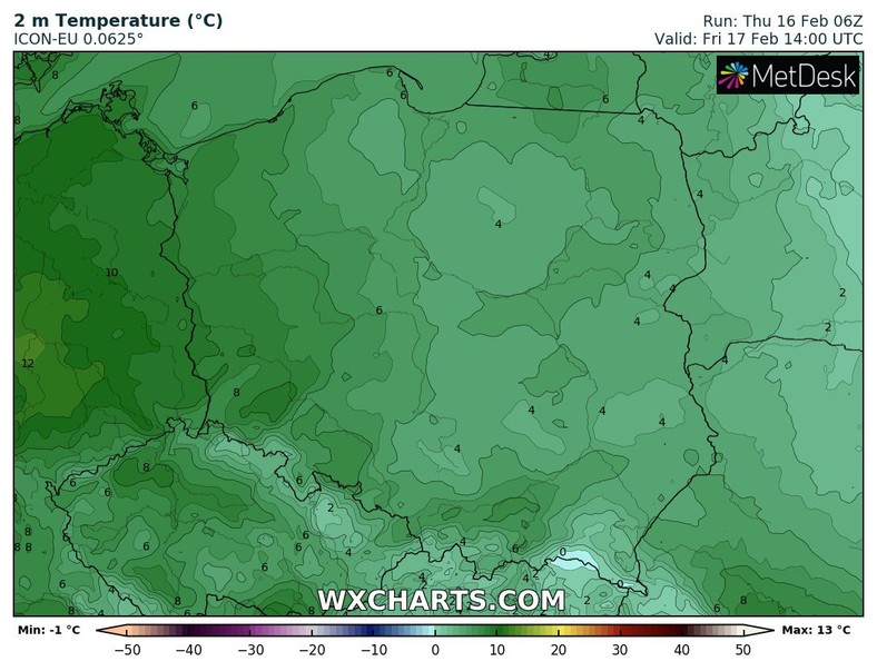 Temperatura nadal będzie wyjątkowo wysoka jak na luty