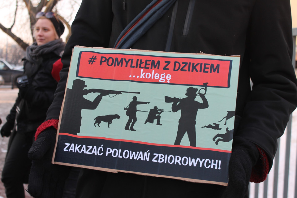 Protest przeciwko zmianie w Prawie łowieckim. Piotr Halicki 12