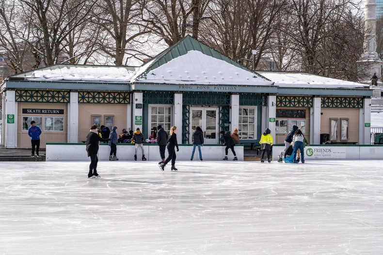 Žena na klizanju - ilustracija