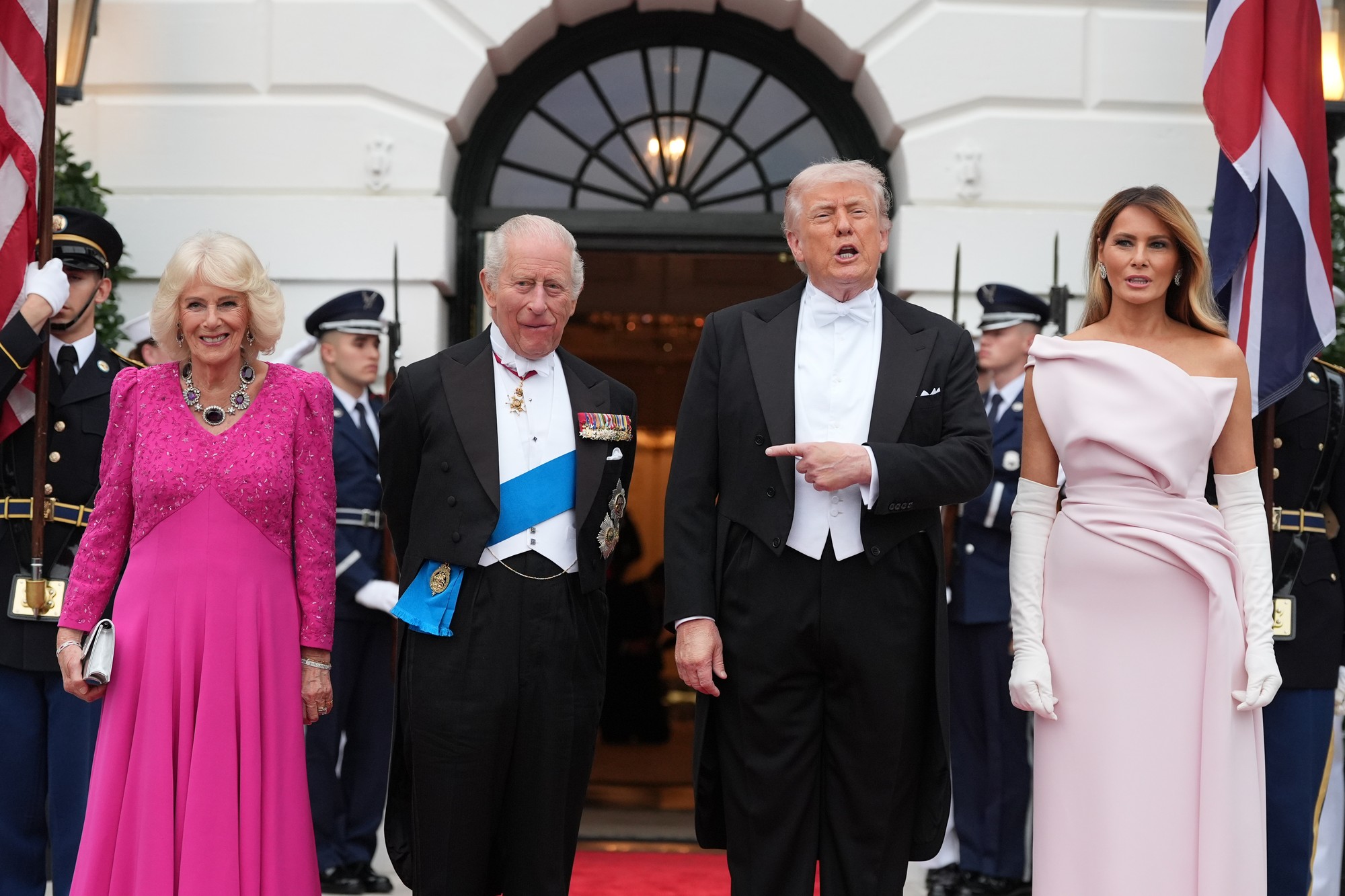 Kráľovská návšteva Donalda Trumpa v Spojených štátoch.