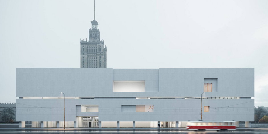Powstający budynek Muzeum Sztuki Nowoczesnej w Warszawie - Pracownia Thomas Phifer and Partners