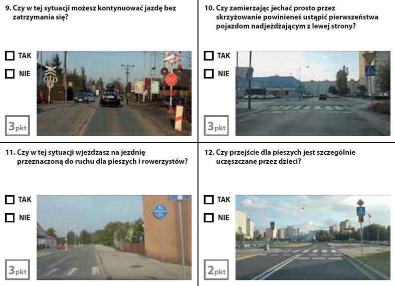 Egzamin teoretyczny na prawo jazdy - zestaw 4