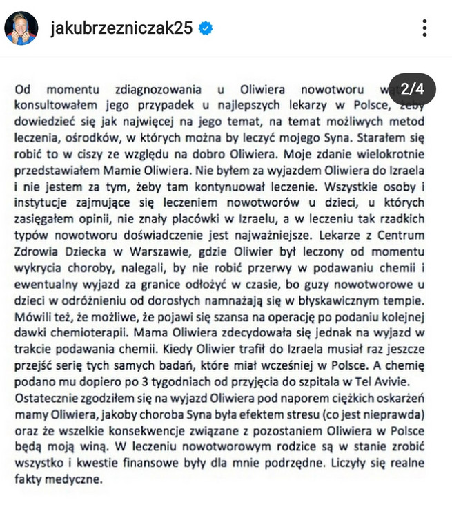 Jakub Rzeźniczak wydał oświadczenie