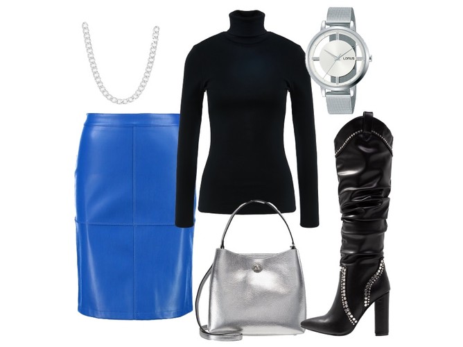 STYLIZACJE z czarnym golfem