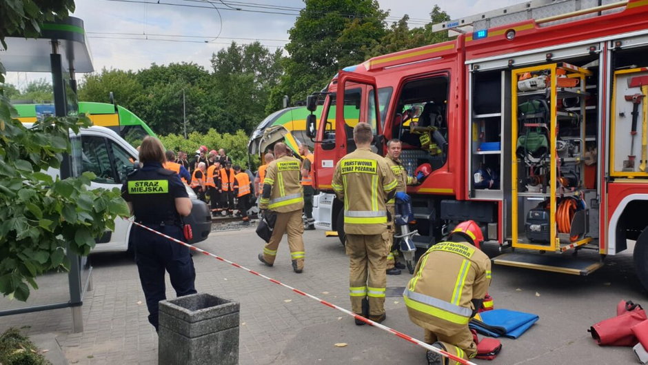 wypadek na Starołęce fot. straż miejska