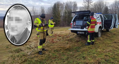 Dramat w Ropicy Górnej. Szukali go pół nocy. Martwy Piotrek leżał w pobliżu domu