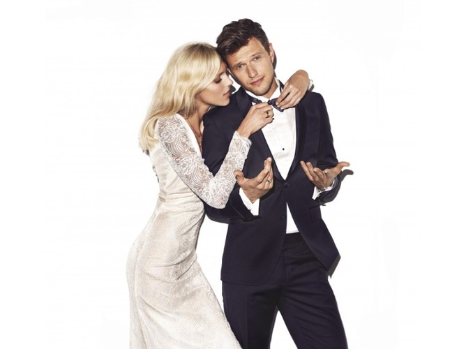 Anja Rubik i Sasha Knezevic w sesji reklamowej do katalogu obrączek Apart