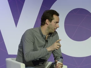 Anthony Levandowski w trakcie wystąpienia na Mobile World Congress w Barcelonie (luty 2017 r.)