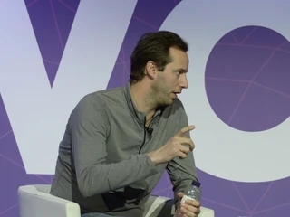 Anthony Levandowski w trakcie wystąpienia na Mobile World Congress w Barcelonie (luty 2017 r.)