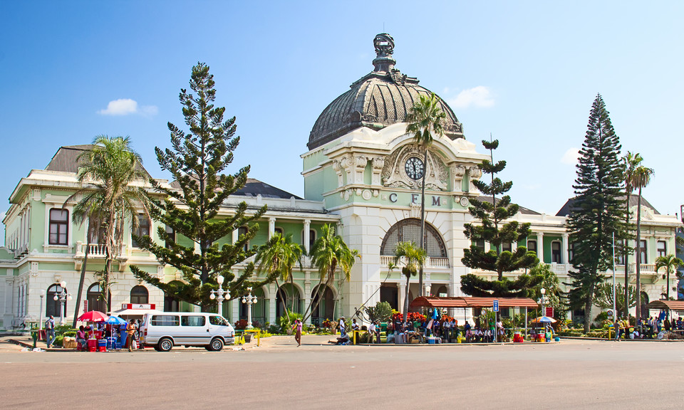 Dworzec kolejowy w Maputo w Mozambiku