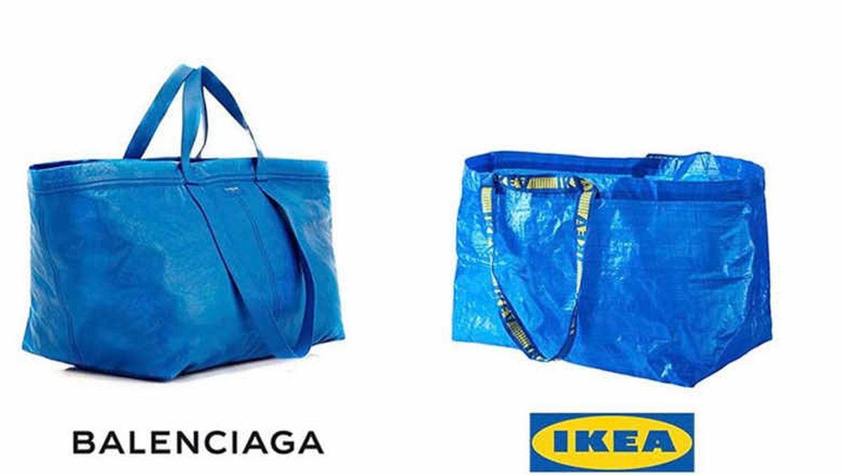 IKEA skomentowała najnowszą propozycję Balenciagi: torbę wyglądającą niemal identycznie jak kultowa, niebieska Frakta dostępna za niecałe dwa złote w każdym sklepie szwedzkiej marki. Brand stworzył reklamę w formie internetowego poradnika, mówiący o tym, jak odróżnić podróbkę od oryginału. Pokazano fotografię, na której są obie torby, a obok komentarz, jak rozpoznać oryginał.