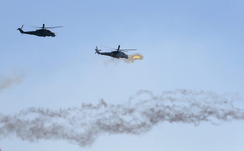 Manewry ukraińskiej armii na poligonie Gonczariwka, 120 km na północny wschód od Kijowa