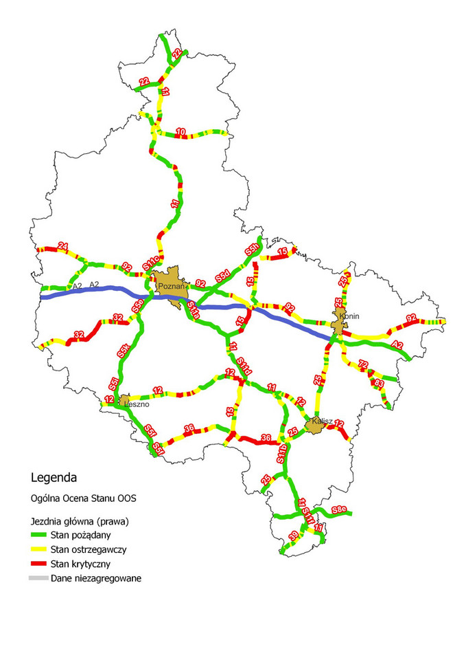 Stan dróg w Polsce - wielkopolskie