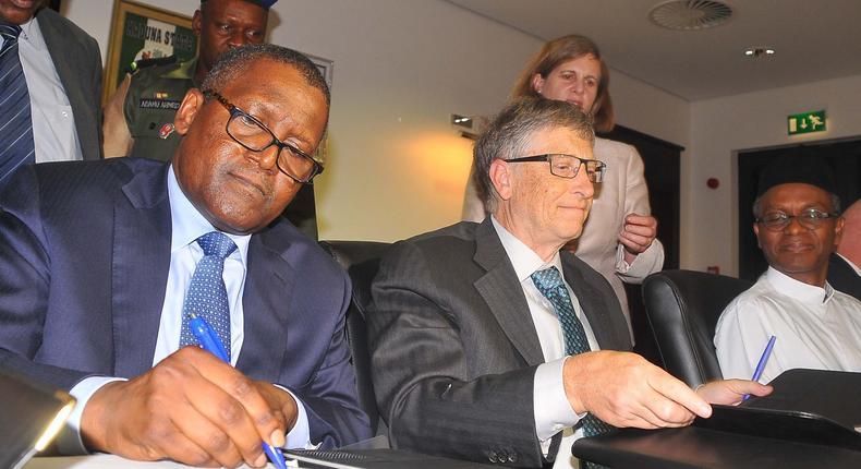 Billionaire entrepreneurs, Aliko Dangote and Bill Gates