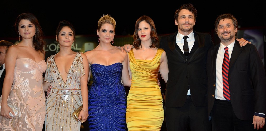 Gwiazdy 'Spring Breakers': Selena Gomez, Vanessa Hudgens, Ashley Benson, Rachel Korine oraz James Franco i reżyser Harmony Korine