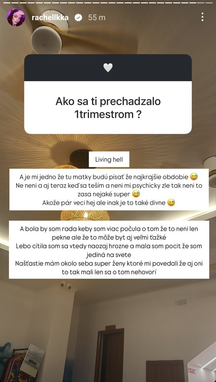 Influencerka Ráchel Karnižová prehovorila o tehotenstve.
