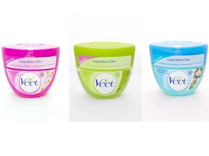Ciepłe woski w żelu Veet