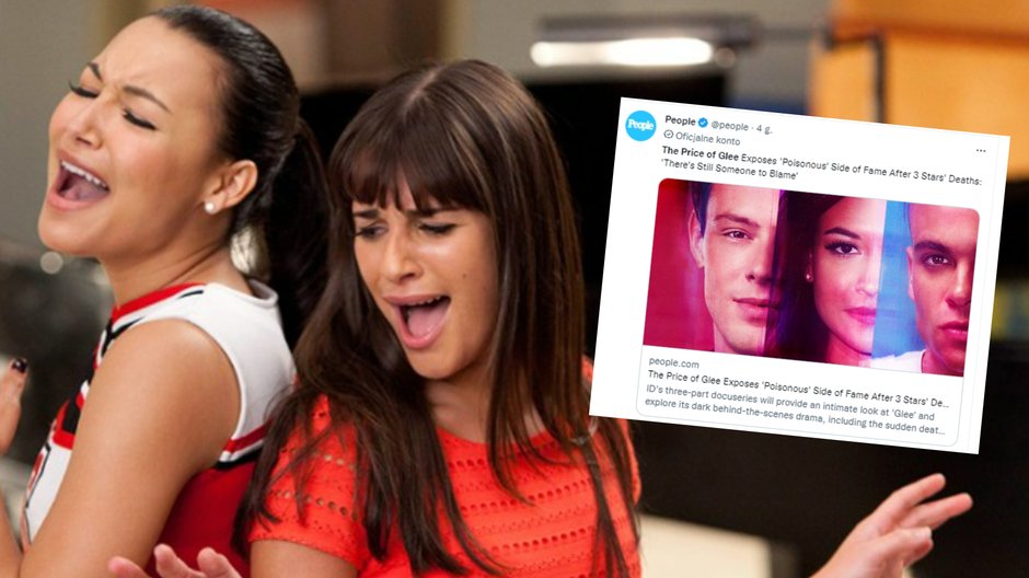 Naya Rivera i Lea Michele w serialu "Glee" (screenshot/Twitter/@people)