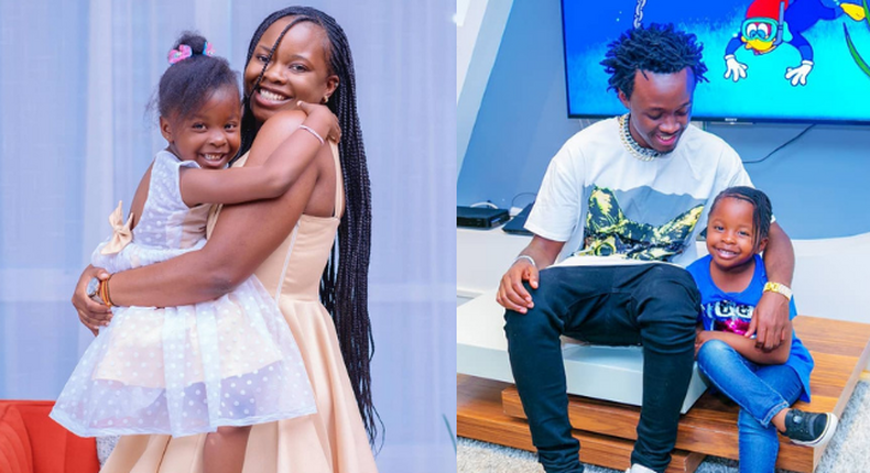 Bahati, Yvette Obura and daughter Mueni Bahati