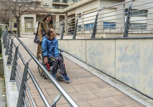 Muškarac u kolicima - ilustracija