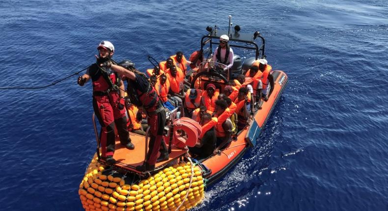 The migrants have been plucked from boats in the Mediterranean this month with weather conditions encouraging more departures from Libya