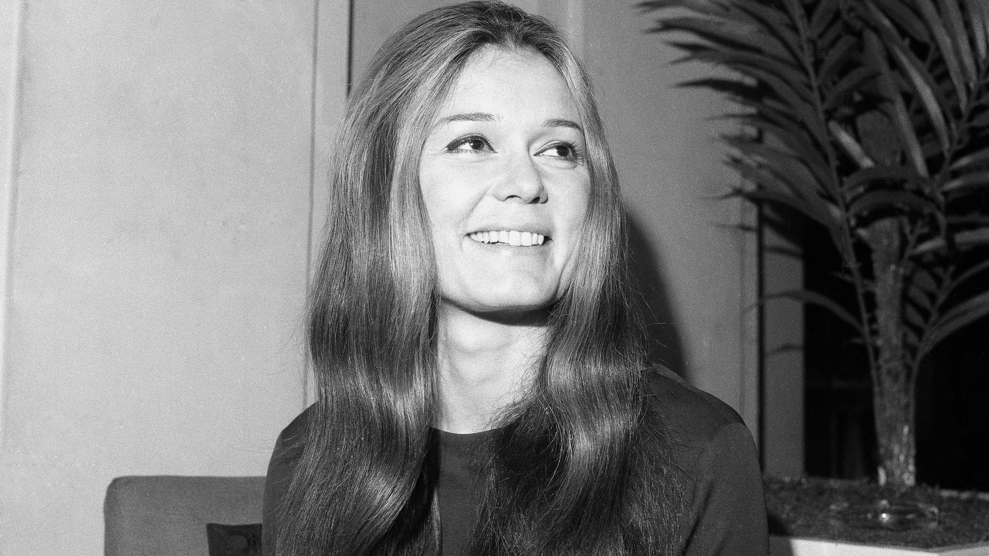 Americká aktivistka a novinárka Gloria Steinem. 