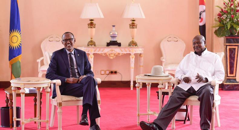 President Paul Kagame and Ugandan President Yoweri Museveni