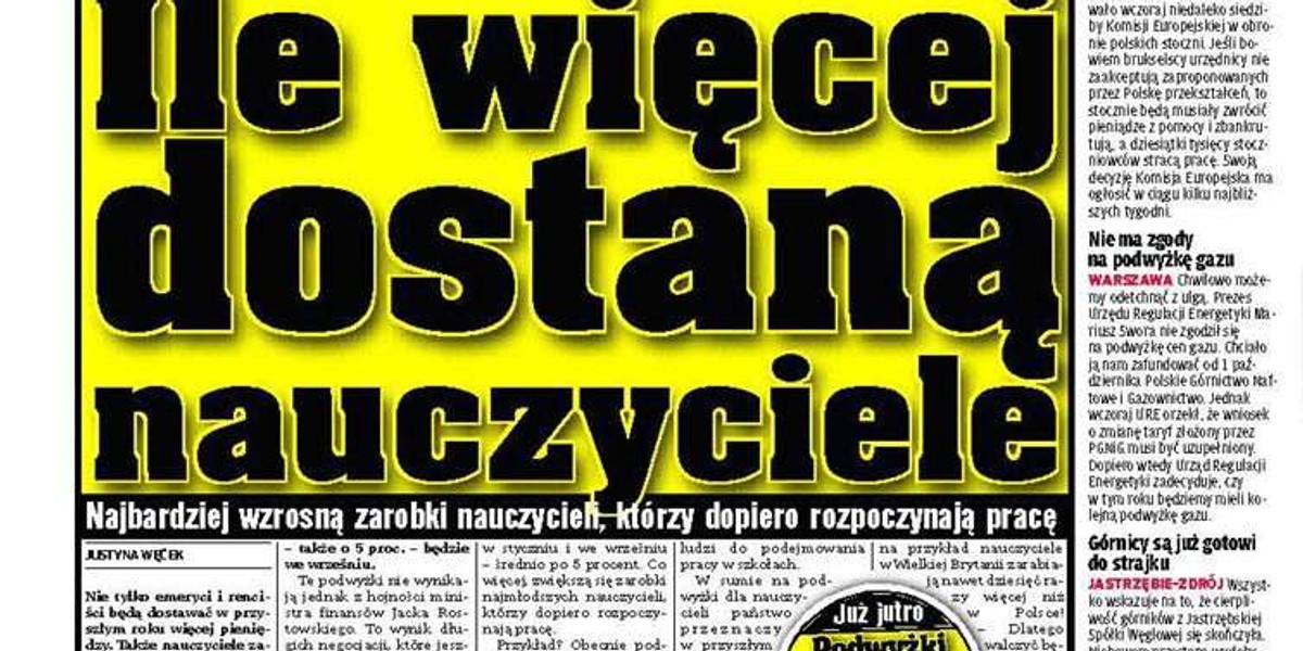 Tyle dostaną nauczyciele