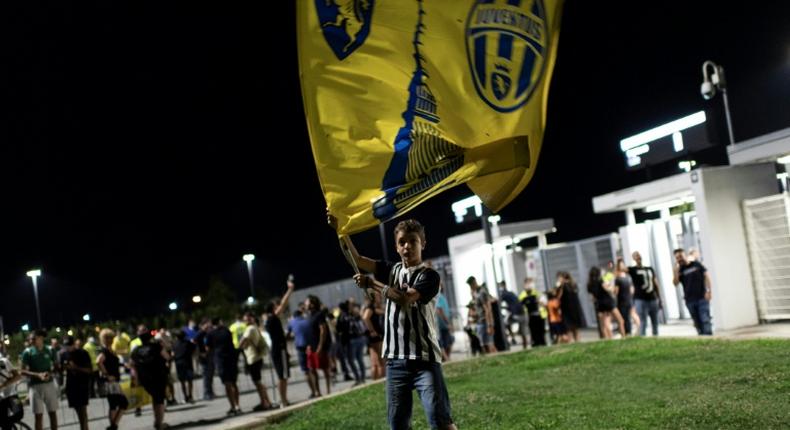 Juventus fans could only celebrate their club's ninth consecutive Italian title outside the   Allianz Stadium