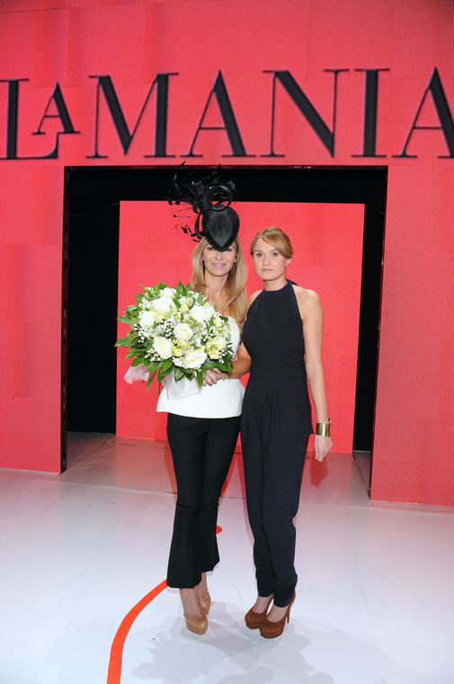 Joanna Przetakiewicz i Magda Butrym na pokazie marki La Mania