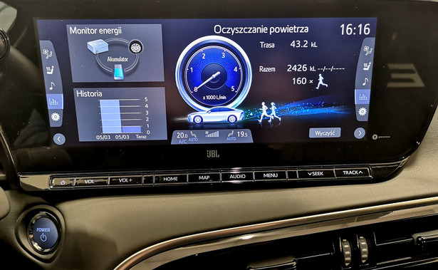 Toyota Mirai wykorzystuje ogniwa paliwowe do przetwarzania wodoru w energię elektryczną