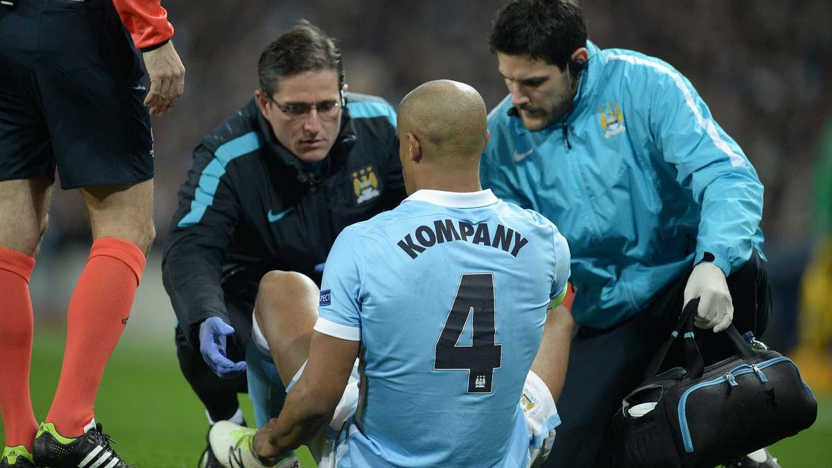 Wydawało się, że Vincent Kompany wykuruje się na wtorkowy mecz z PSG w Lidze Mistrzów. Na poniedziałkowej konferencji prasowej trener The Citizens Manuel Pellegrini powiedział, że obrońca nie zdołał się jednak wyleczyć.