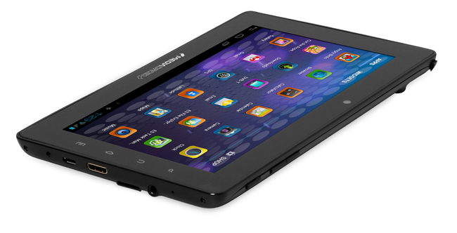 Media-Tech Cassius (525 zł)
Tablet z systemem operacyjnym Android 4.0 oraz wyświetlaczem o przekątnej 7 cali i rozdzielczości 800 x 480 pikseli. Wyposażony w procesor Telechip Tcc8923 1.2 GHz.