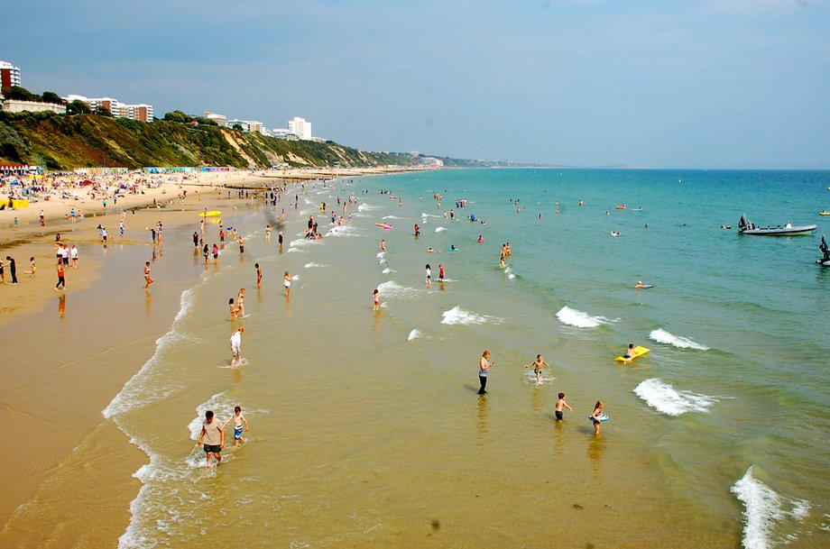 11. Bournemouth Beach — Bournemouth, Dorset: This South Coast beach is close to the city centre, and it's got something for every beachgoer. During the summer, surfers hit the waves, while fishermen can be spotted on the pier. "Real old style British beach," one user wrote.