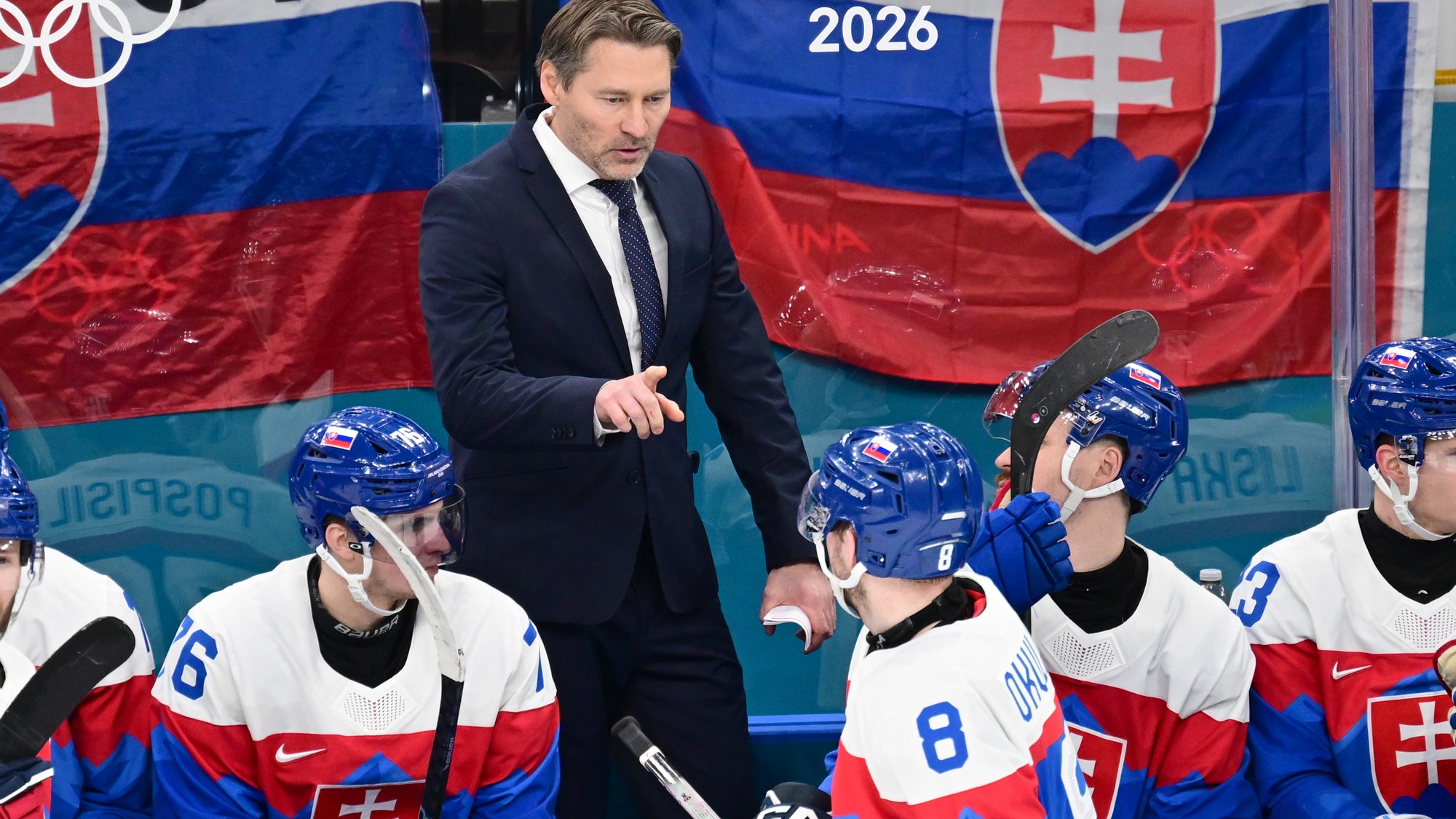 Zľava Martin Pospíšil, hlavný tréner Vladimír Országh a Oliver Okuliar. 