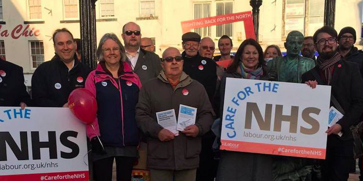 Labour campaigners in Whitehaven, Cumbria last month.